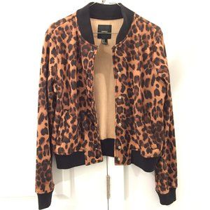 FOREVER21 leopard bomber jacket